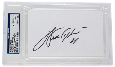 Walter Payton Signed Slabbed Chicago Bears Index Card PSA/DNA
