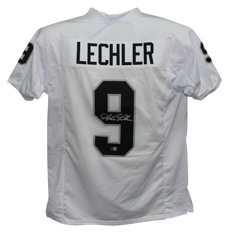 Shane Lechler Autographed/Signed Pro Style White XL Jersey Beckett BAS 34186
