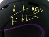 Cris Carter Autographed Vikings F/S Eclipse Speed Helmet- Beckett W Auth *Yellow