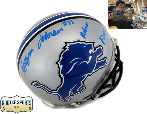 Kerryon Johnson Signed Detroit LionsThrowback Authentic Helmet - Motown Finest