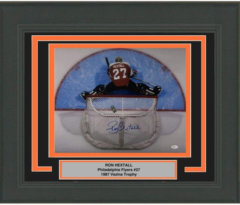 Framed Autographed/Signed Ron Hextall Philadelphia Flyers 16x20 Photo JSA COA