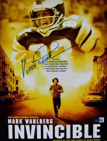 Vince Papale Autographed Eagles 11x14 Movie Poster Photo- Beckett W Hologram