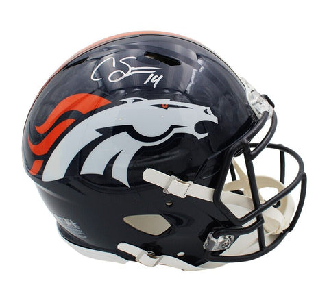 Courtland Sutton Signed Denver Broncos Speed Authentic NFL Helmet