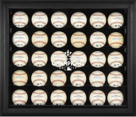 Astros 2017 World Series Champs Black Framed Logo 30-Ball Display Case