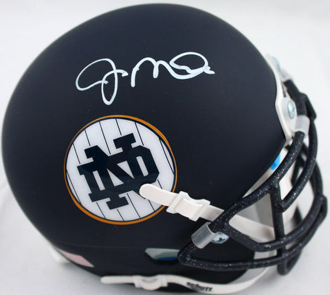 Joe Montana Autographed Notre Dame Schutt Blue Mini Helmet- Beckett Hologram