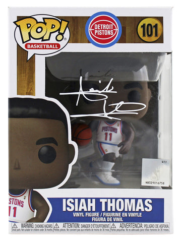 Pistons Isiah Thomas Authentic Signed HWC #101 Funko Pop Vinyl Figure PSA Itp