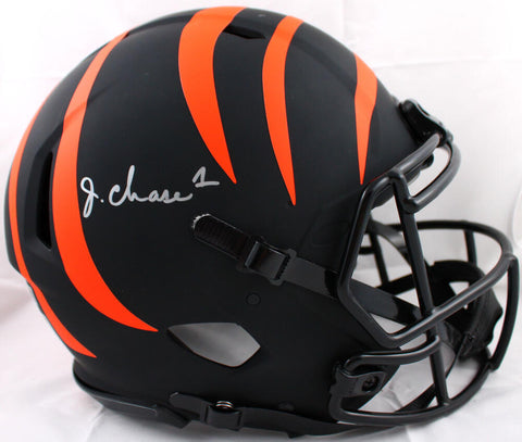 Ja'Marr Chase Signed Bengals Eclipse F/S Speed Authentic Helmet -Beckett W Holo