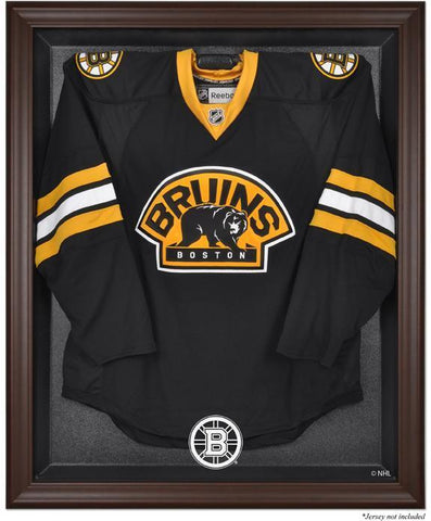 Boston Bruins Brown Framed Logo Jersey Display Case Authentic