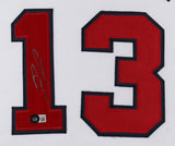Ronald Acuna Jr. Signed 35" x43" Framed Atlanta Braves Jersey (Beckett Hologram)