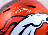 Courtland Sutton Signed Denver Broncos F/S Flash Speed Helmet -Beckett W Holo