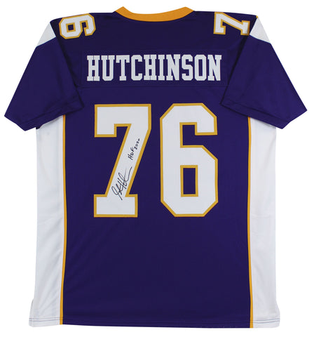 Steve Hutchinson HOF 2020 Authentic Signed Purple Pro Style Jersey BAS