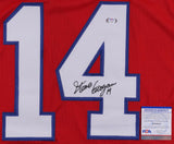Steve Grogan Signed New England Patriots Career Highlight Stat Jersey (PSA COA)