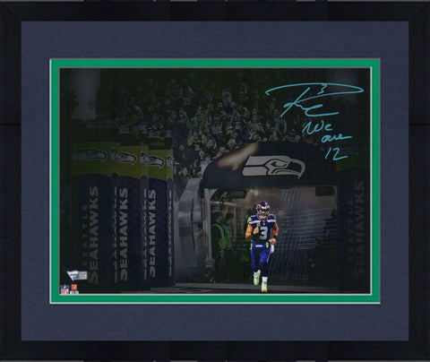 FRMD Russell Wilson Seahawks Signd 11x14 Entrance Spotlght Photo w/"WE ARE 12"