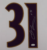 JAMAL LEWIS (Ravens white TOWER) Signed Autographed Framed Jersey JSA