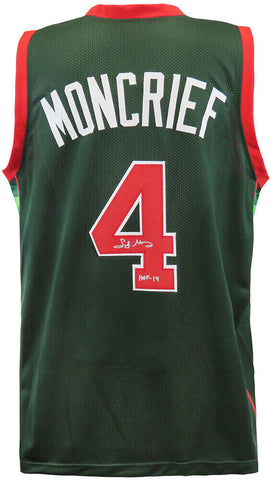 Sidney Moncrief Signed Green Custom Basketball Jersey w/HOF'19 - (SCHWARTZ COA)