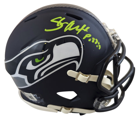 Seahawks Shaun Alexander Authentic Signed Speed Mini Helmet BAS Witnessed