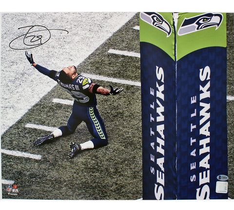 Earl Thomas Signed Seattle Seahawks Unframed 16x20 NFL Photo - Kneeling Arms Out