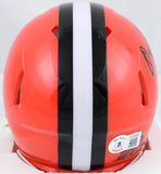 Ozzie Newsome Signed Browns 75-05 Speed Mini Helmet w/HOF- Beckett W Hologram