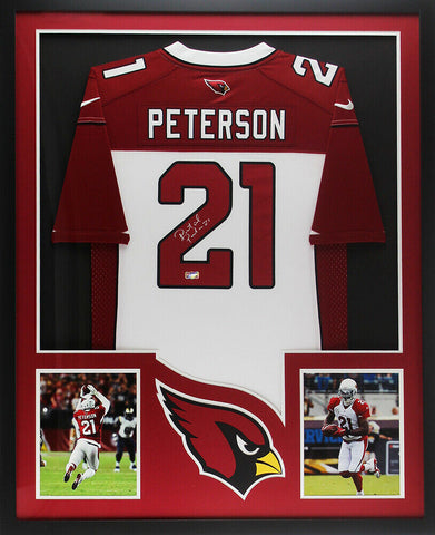 Patrick Peterson Signed Arizona Cardinals Large Framed Nike Limited White Jersey