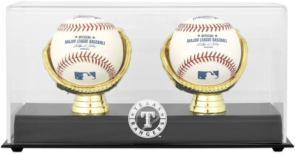 Rangers Gold Glove Double Baseball Logo Display Case - Fanatics
