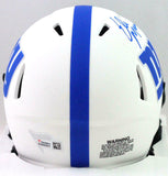 Eli Manning Autographed New York Giants Lunar Speed Mini Helmet- Fanatics W*Blue