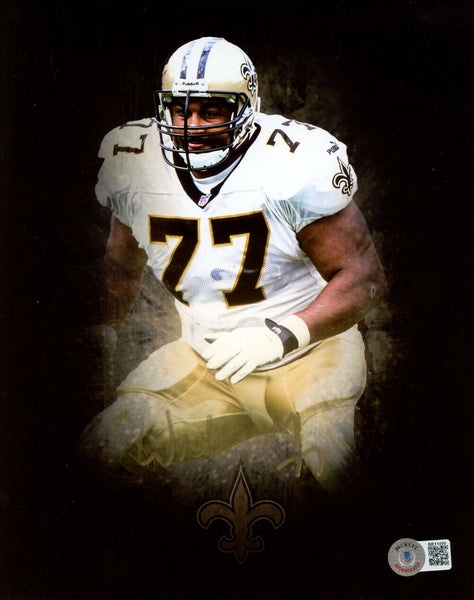 Willie Roaf Autographed/Signed New Orleans Saints 8x10 Photo Beckett 35648