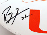 Ray Lewis Autographed Miami Hurricanes Logo Football- Beckett W *Black