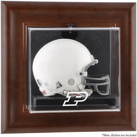 Purdue Brown Framed Wall-Mountable Mini Helmet Display Case