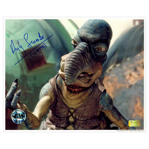 Andy Secombe Autographed Star Wars The Phantom Menace Watto 8x10 Photo