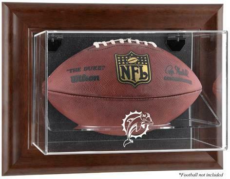 Dolphins Brown Football Display Case - Fanatics