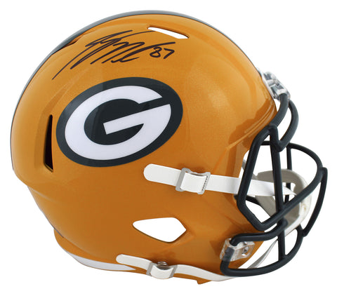 Packers Jordy Nelson Authentic Signed Full Size Speed Rep Helmet BAS Witnessed