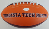 Mike Tomlin Signed Virginia Tech Hokies Logo Football (JSA COA) Steelers Coach
