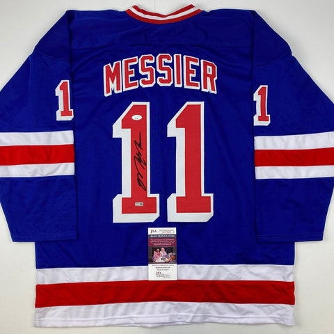 Mark Messier Autographed New York Rangers (White #11) Deluxe