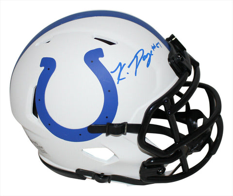 Kwity Paye Autographed/Signed Indianapolis Colts Lunar Mini Helmet BAS 34074