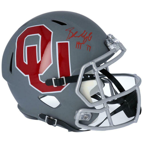 BAKER MAYFIELD Autographed Oklahoma "HT 17" Speed AMP Full Size Helmet FANATICS