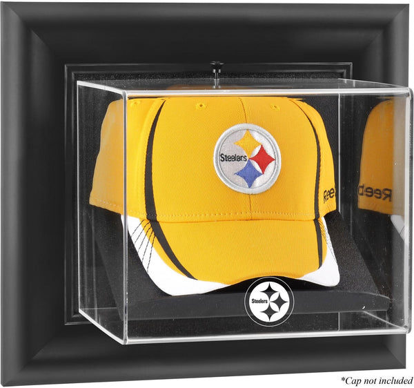 Steelers Black Framed Wall-Mountable Cap Logo Display Case
