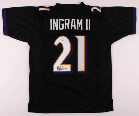 Mark Ingram Signed Baltimore Ravens Black Jersey (Beckett COA) 2xPro Bowl R.B.