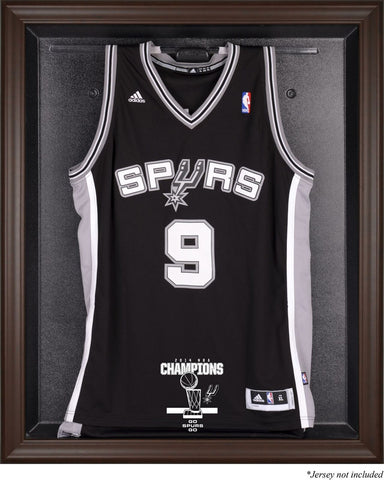 Spurs 2014 NBA Champs Brown Framed Logo Jersey Case-Fanatics Authentic