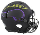 Vikings Adrian Peterson "2x Insc" Signed Eclipse Proline F/S Speed Helmet BAS