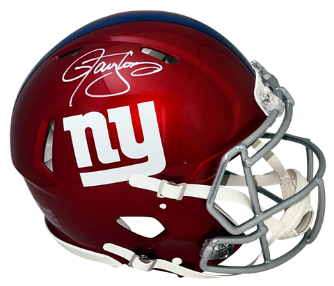 LAWRENCE TAYLOR AUTOGRAPHED NEW YORK GIANTS AUTHENTIC FLASH HELMET BECKETT