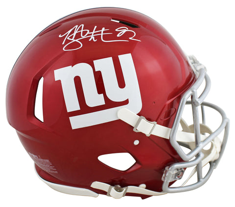 Giants Michael Strahan Signed Flash Full Size Speed Proline Helmet BAS Witnessed