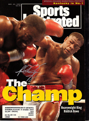 Riddick Bowe Signed Sports Illustrated November 23, 1992 Original Magazine - SS