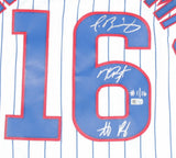 Baez, Rizzo, Bryant Signed 2016 Cubs World Series Champ Jersey LE #1/16 MLB Holo