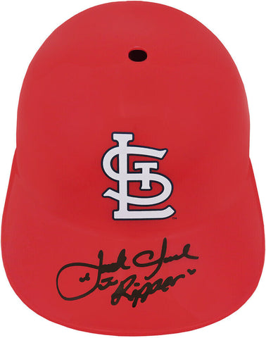 Jack Clark Signed Cardinals Souvenir Replica Batting Helmet w/Ripper - (SS COA)