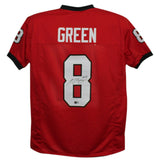 AJ Green Autographed/Signed College Style Red XL Jersey Beckett 34883