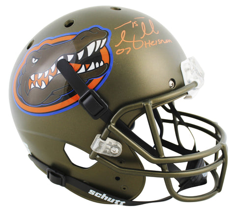 Florida Tim Tebow Authentic Signed Green Schutt Full Size Rep Helmet BAS Witness