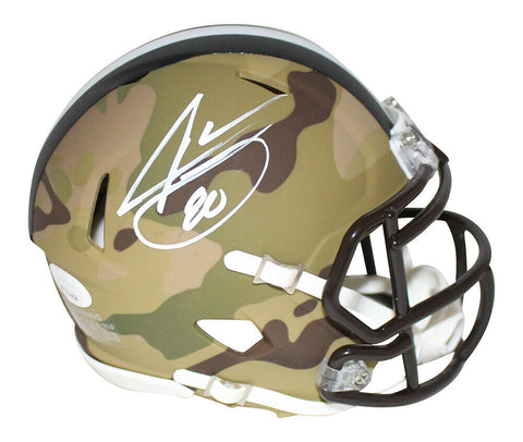 Jarvis Landry Autographed/Signed Cleveland Browns Camo Mini Helmet BAS 30071