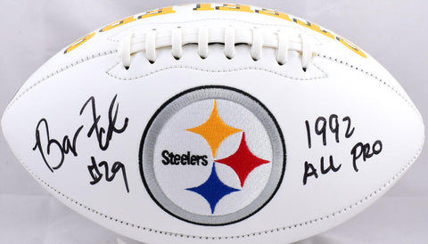 Barry Foster Autographed Pittsburgh Steelers Logo Football w/92 All Pro-Prova