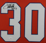 TERRELL DAVIS (Broncos orange TOWER) Signed Autographed Framed Jersey JSA