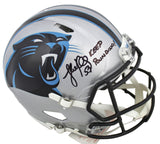 Panthers Luke Kuechly "Keep Pounding" Signed Proline Full Size Speed Helmet BAS